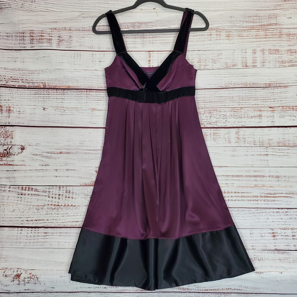 Banana Republic Y2K Purple Silk Midi Dress 2 w/ Velour Babydoll Fairy Whimsigoth